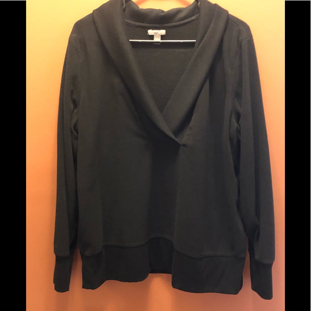 V-neck Fleece Top